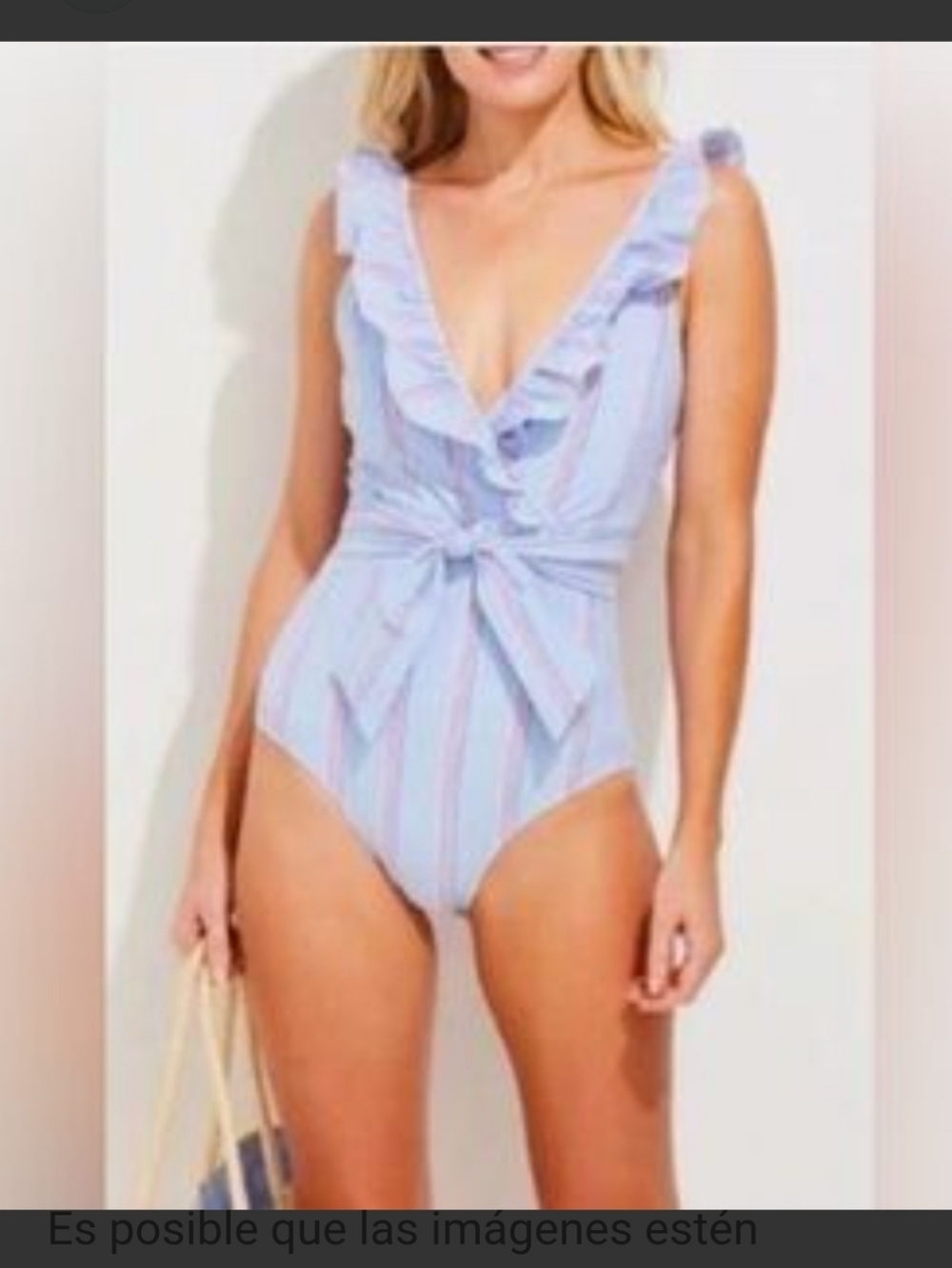 Vineyard Vines White One-Piece with Blue Trim